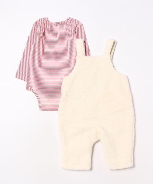 baby cheer(ベイビーチアー)の「クロワッサンサロペット&ボディスーツSET(ロンパース・キッズ・サックスブルー/キナリ・70-80cm)」の22枚目の写真