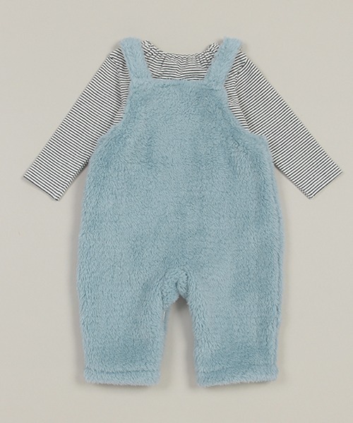 baby cheer(ベイビーチアー)の「クロワッサンサロペット&ボディスーツSET(ロンパース・キッズ・サックスブルー/キナリ・70-80cm)」の7枚目の写真