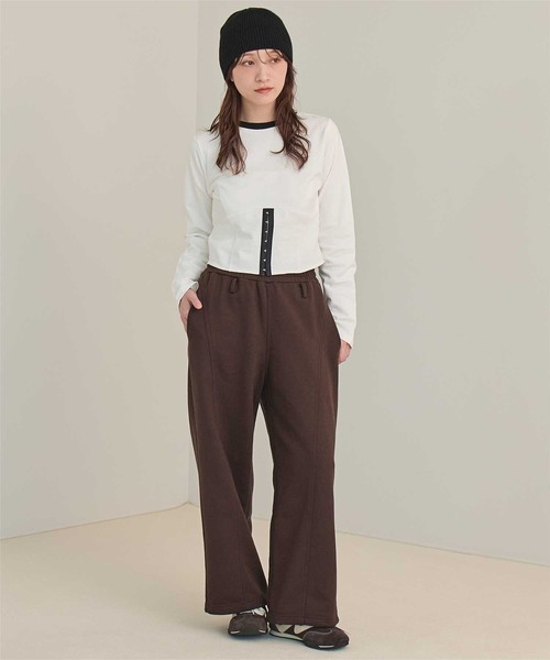 miette(ミエット)の「コルセットデザインミニ裏毛トップス(Tシャツ/カットソー・レディース・オフホワイト/ネイビー/チャコール・FREE)」の20枚目の写真