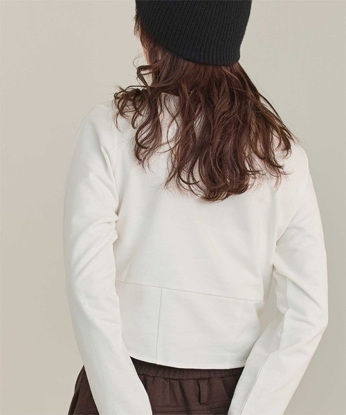 miette(ミエット)の「コルセットデザインミニ裏毛トップス(Tシャツ/カットソー・レディース・オフホワイト/ネイビー/チャコール・FREE)」の9枚目の写真