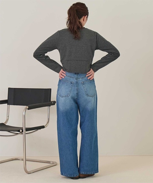 miette(ミエット)の「コルセットデザインミニ裏毛トップス(Tシャツ/カットソー・レディース・オフホワイト/ネイビー/チャコール・FREE)」の12枚目の写真