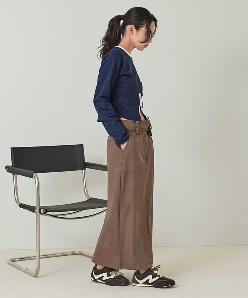 miette(ミエット)の「コルセットデザインミニ裏毛トップス(Tシャツ/カットソー・レディース・オフホワイト/ネイビー/チャコール・FREE)」の16枚目の写真