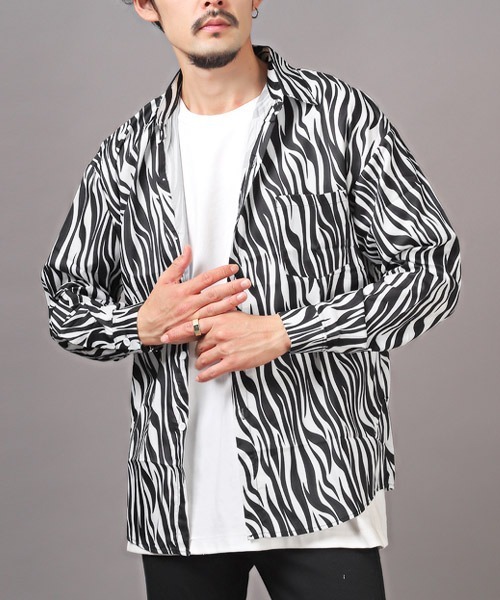 LUXSTYLE(ラグスタイル)の「総柄長袖シャツ(シャツ/ブラウス・メンズ・E/D/A/B/C/F・M/L)」の6枚目の写真