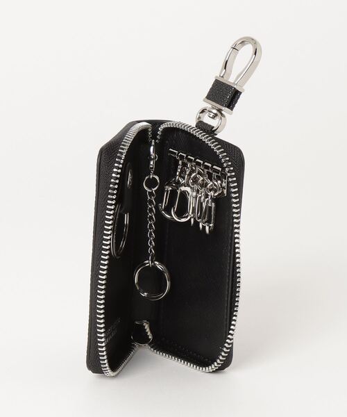 BEVERLY HILLS POLO CLUB（ビバリーヒルズポロクラブ）の「【Beverly Hills Polo Club/ビバリーヒルズポロクラブ】本革 タイガレザー ラウンドファスナーキーケース（キーケース/キーアクセサリー・メンズ・ブラック・FREE）」の12枚目の写真