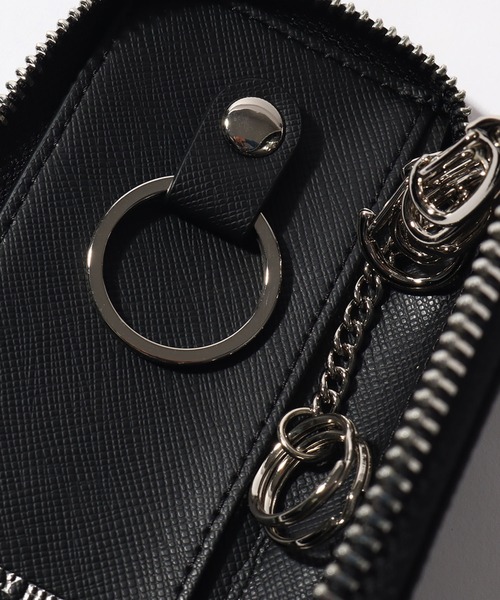 BEVERLY HILLS POLO CLUB（ビバリーヒルズポロクラブ）の「【Beverly Hills Polo Club/ビバリーヒルズポロクラブ】本革 タイガレザー ラウンドファスナーキーケース（キーケース/キーアクセサリー・メンズ・ブラック・FREE）」の6枚目の写真