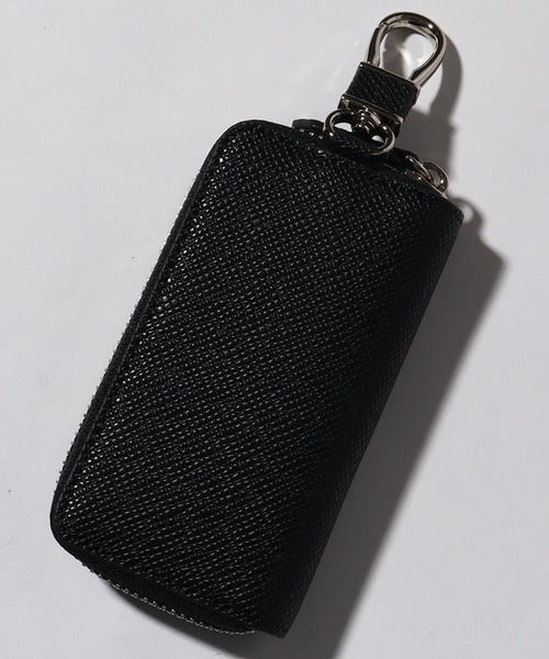 BEVERLY HILLS POLO CLUB（ビバリーヒルズポロクラブ）の「【Beverly Hills Polo Club/ビバリーヒルズポロクラブ】本革 タイガレザー ラウンドファスナーキーケース（キーケース/キーアクセサリー・メンズ・ブラック・FREE）」の3枚目の写真