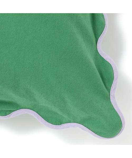 Francfranc(フランフラン)の「バイカラーウェーブ クッションカバー 450×450 グリーン (042)(クッション/クッションカバー・レディース・グリーン・FREE)」の2枚目の写真