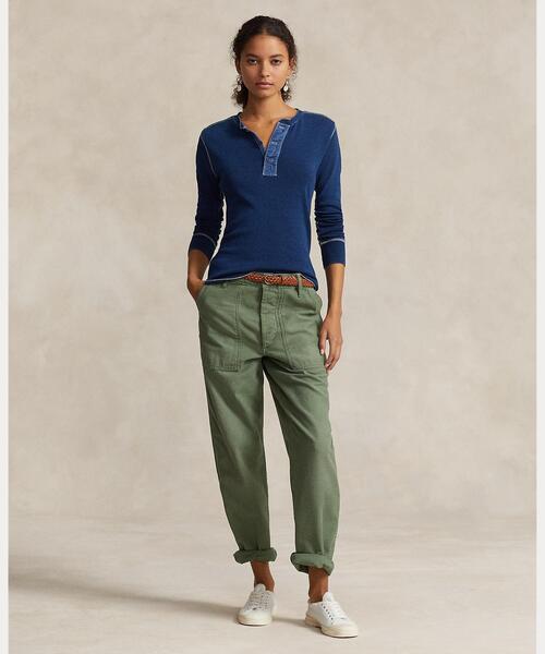 軽量☆インディゴ・コットン【Ralph Lauren】ヘンリーシャツ POLO RALPH LAUREN（ポロ ラルフ ローレン）の「インディゴ