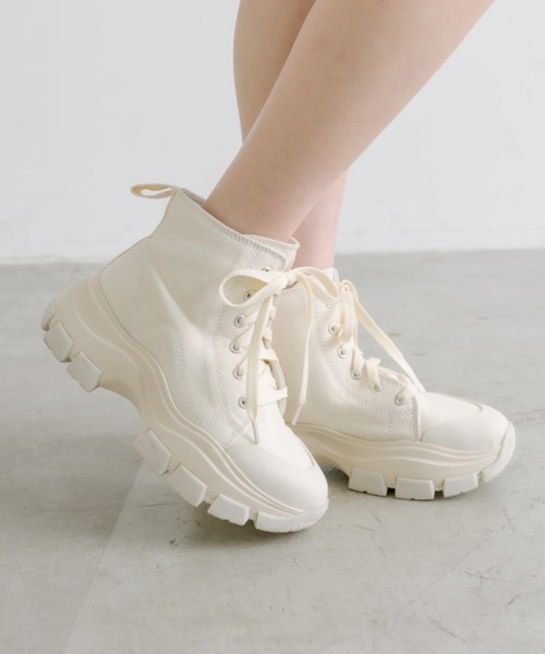 OLIVE des OLIVE（オリーブデオリーブ）の「【S/M/Lサイズ展開】ハイカットスニーカー　1041130030（スニーカー・レディース・ブラック/オフホワイト/ブラック系その他・SMALL/MEDIUM/LARGE）」の6枚目の写真