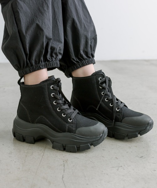 OLIVE des OLIVE（オリーブデオリーブ）の「【S/M/Lサイズ展開】ハイカットスニーカー　1041130030（スニーカー・レディース・ブラック/オフホワイト/ブラック系その他・SMALL/MEDIUM/LARGE）」の11枚目の写真