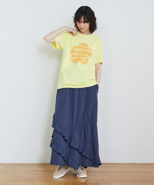 FRAPBOIS(フラボア)の「パークマークT(Tシャツ/カットソー・レディース・ブラック/エメラルド/ネイビー/イエロー/ホワイト・2/1)」の12枚目の写真