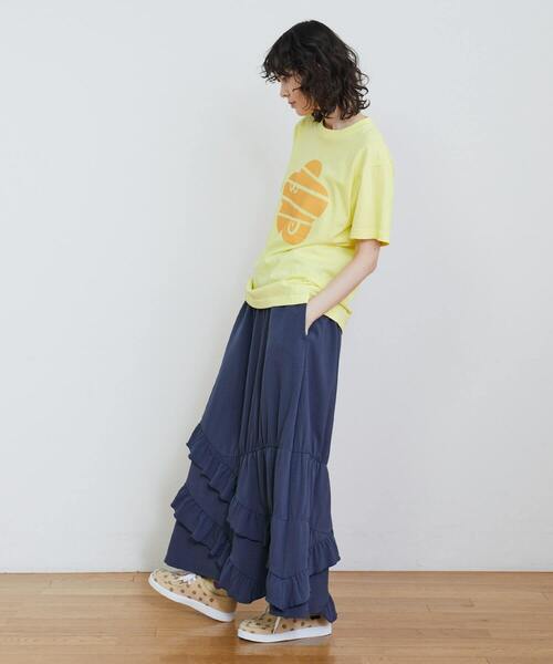 FRAPBOIS(フラボア)の「パークマークT(Tシャツ/カットソー・レディース・ブラック/エメラルド/ネイビー/イエロー/ホワイト・2/1)」の13枚目の写真
