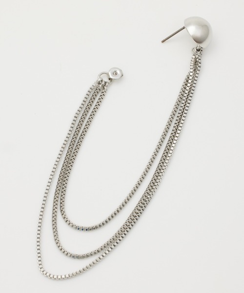 SLY(スライ)の「TRIPLE CHAIN P/EARRING トリプル チェーン ピアス(ピアス(両耳用)・レディース・ゴールド/シルバー・FREE)」の6枚目の写真