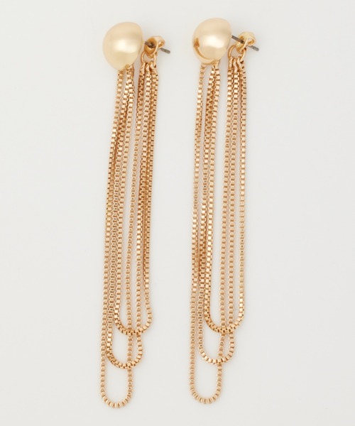 SLY(スライ)の「TRIPLE CHAIN P/EARRING トリプル チェーン ピアス(ピアス(両耳用)・レディース・ゴールド/シルバー・FREE)」の9枚目の写真