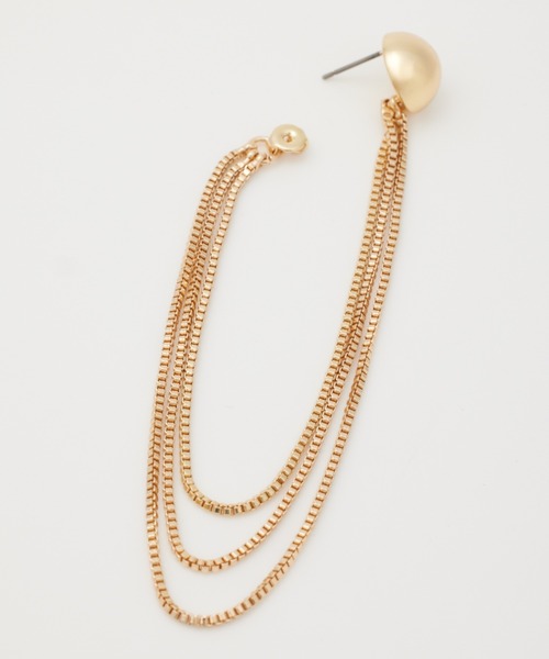 SLY(スライ)の「TRIPLE CHAIN P/EARRING トリプル チェーン ピアス(ピアス(両耳用)・レディース・ゴールド/シルバー・FREE)」の14枚目の写真