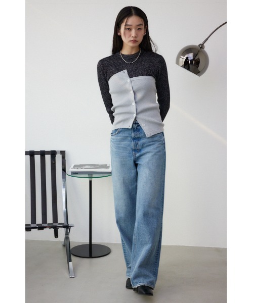 AZUL by moussy(アズールバイマウジー)の「ラメニットビスチェ(ベスト・レディース・ブラック/シルバー/ミント・FREE)」の15枚目の写真