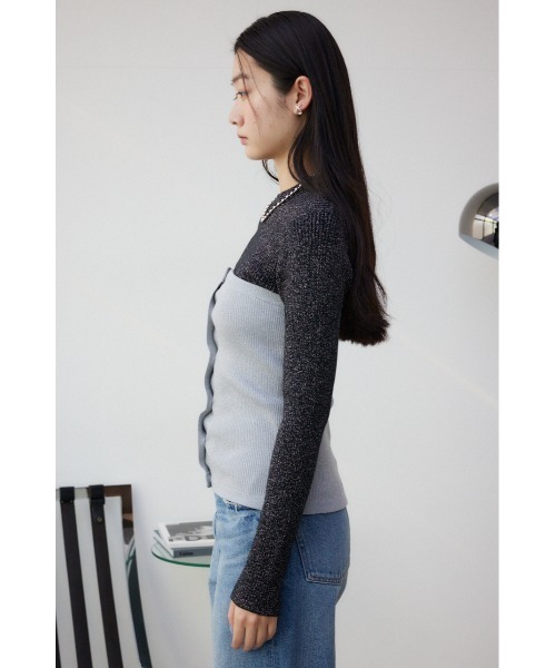 AZUL by moussy(アズールバイマウジー)の「ラメニットビスチェ(ベスト・レディース・ブラック/シルバー/ミント・FREE)」の17枚目の写真