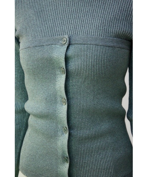 AZUL by moussy(アズールバイマウジー)の「ラメニットビスチェ(ベスト・レディース・ブラック/シルバー/ミント・FREE)」の10枚目の写真