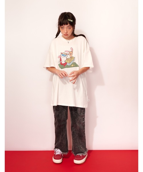 【セール】『Little sunny bite』Ren & Stimpy tee（Tシャツ/カットソー）｜Little sunny bite（リトルサニーバイト）