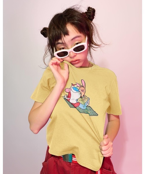 【セール】『Little sunny bite』Ren & Stimpy tee（Tシャツ/カットソー）｜Little sunny bite（リトルサニーバイト） loanandbanking.com