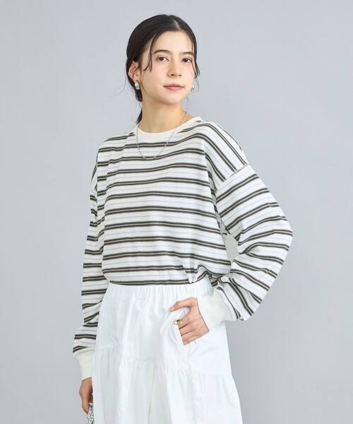 coen(コーエン)の「ハニカムロングスリーブTシャツ(Tシャツ/カットソー・レディース・その他1/その他2/ナチュラル/ブラック・M/L)」の11枚目の写真