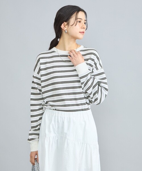 coen(コーエン)の「ハニカムロングスリーブTシャツ(Tシャツ/カットソー・レディース・その他1/その他2/ナチュラル/ブラック・M/L)」の10枚目の写真