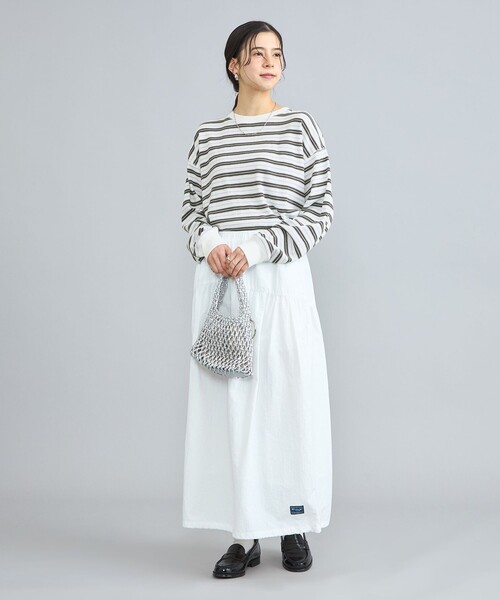 coen(コーエン)の「ハニカムロングスリーブTシャツ(Tシャツ/カットソー・レディース・その他1/その他2/ナチュラル/ブラック・M/L)」の7枚目の写真