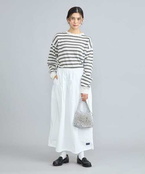 coen(コーエン)の「ハニカムロングスリーブTシャツ(Tシャツ/カットソー・レディース・その他1/その他2/ナチュラル/ブラック・M/L)」の5枚目の写真