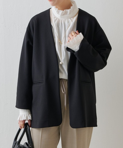美品BEARDSLEYビアズリー上品大人可愛い24SSフリル衿ブラウス♪ 美品BEARDSLEYビアズリー上品大人可愛い24SSフリル衿ブラウス