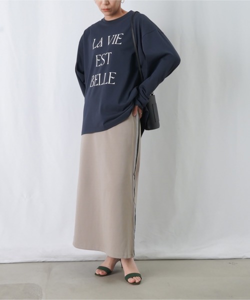 LUCA/LADY LUCK LUCA(ルカ/レディラックルカ)の「LC/LLL ワイド袖ロゴロンT(Tシャツ/カットソー・レディース・オフホワイト/ライトカーキ/ネイビー・FREE)」の22枚目の写真