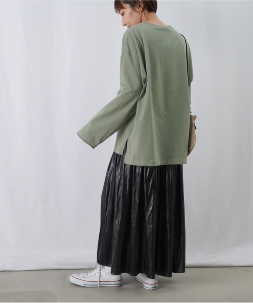 LUCA/LADY LUCK LUCA(ルカ/レディラックルカ)の「LC/LLL ワイド袖ロゴロンT(Tシャツ/カットソー・レディース・オフホワイト/ライトカーキ/ネイビー・FREE)」の20枚目の写真