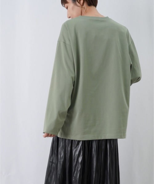 LUCA/LADY LUCK LUCA(ルカ/レディラックルカ)の「LC/LLL ワイド袖ロゴロンT(Tシャツ/カットソー・レディース・オフホワイト/ライトカーキ/ネイビー・FREE)」の21枚目の写真