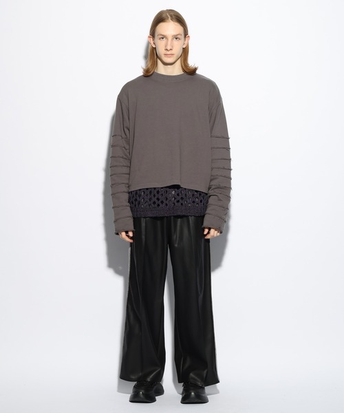 HARE（ハレ）の「ボリュームアームショートスウェット(HARE)（スウェット・メンズ・ブルー/グレー/ブラック・FREE）」の7枚目の写真