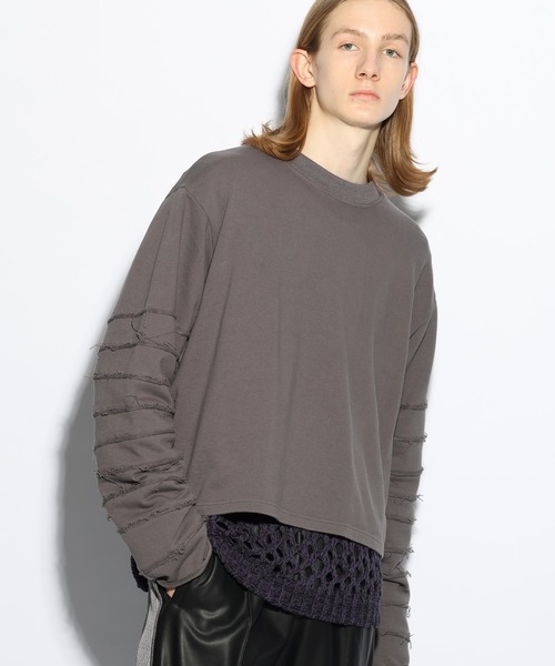 HARE（ハレ）の「ボリュームアームショートスウェット(HARE)（スウェット・メンズ・ブルー/グレー/ブラック・FREE）」の9枚目の写真