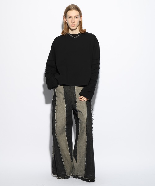 HARE（ハレ）の「ボリュームアームショートスウェット(HARE)（スウェット・メンズ・ブルー/グレー/ブラック・FREE）」の4枚目の写真