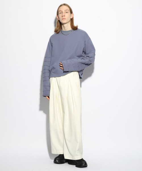 HARE（ハレ）の「ボリュームアームショートスウェット(HARE)（スウェット・メンズ・ブルー/グレー/ブラック・FREE）」の11枚目の写真