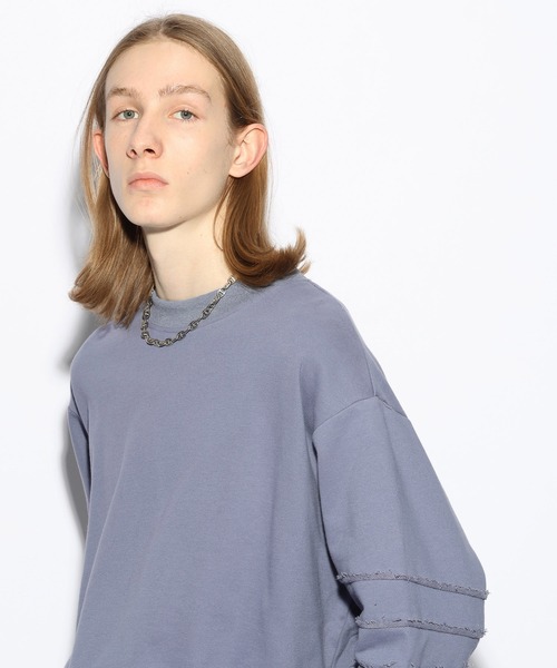 HARE（ハレ）の「ボリュームアームショートスウェット(HARE)（スウェット・メンズ・ブルー/グレー/ブラック・FREE）」の13枚目の写真