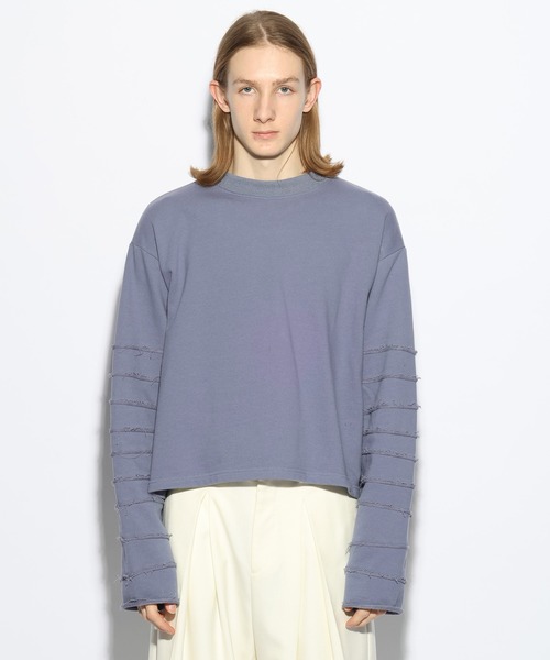 HARE（ハレ）の「ボリュームアームショートスウェット(HARE)（スウェット・メンズ・ブルー/グレー/ブラック・FREE）」の14枚目の写真
