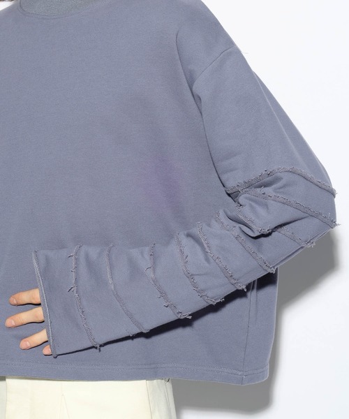 HARE（ハレ）の「ボリュームアームショートスウェット(HARE)（スウェット・メンズ・ブルー/グレー/ブラック・FREE）」の19枚目の写真