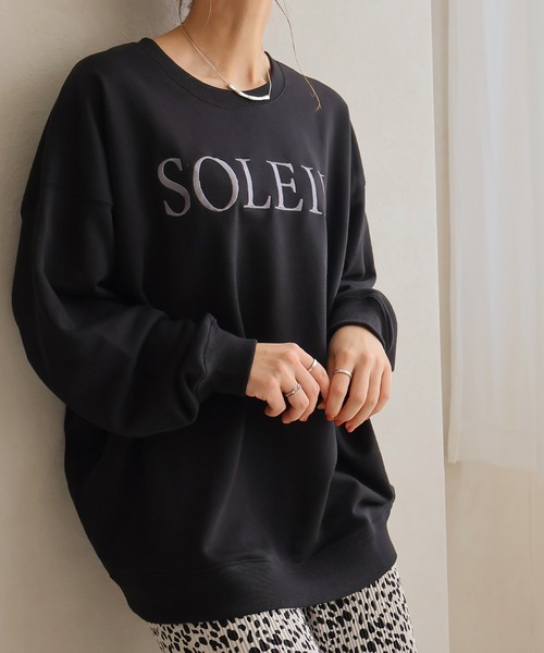 Social GIRL（ソーシャルガール）の「SOLEIL刺繍トレーナー（スウェット・レディース・ブラック/オートミール・FREE）」の20枚目の写真