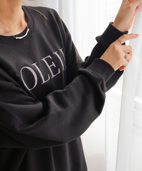 Social GIRL（ソーシャルガール）の「SOLEIL刺繍トレーナー（スウェット・レディース・ブラック/オートミール・FREE）」の14枚目の写真