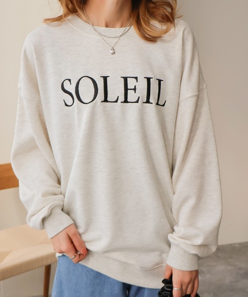 Social GIRL（ソーシャルガール）の「SOLEIL刺繍トレーナー（スウェット・レディース・ブラック/オートミール・FREE）」の11枚目の写真