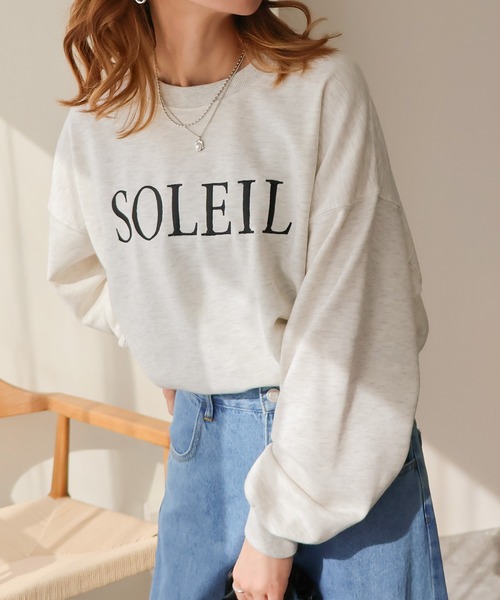 Social GIRL（ソーシャルガール）の「SOLEIL刺繍トレーナー（スウェット・レディース・ブラック/オートミール・FREE）」の8枚目の写真