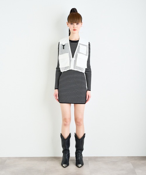 ANNA SUI NYC（アナ スイ エヌ ワイ シー）の「ANNA SUI NYC ショートフィッシングベスト（ベスト・レディース・ブラック/ホワイト/ベージュ・FREE）」の7枚目の写真