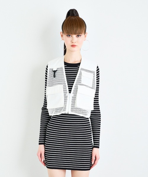 ANNA SUI NYC（アナ スイ エヌ ワイ シー）の「ANNA SUI NYC ショートフィッシングベスト（ベスト・レディース・ブラック/ホワイト/ベージュ・FREE）」の8枚目の写真