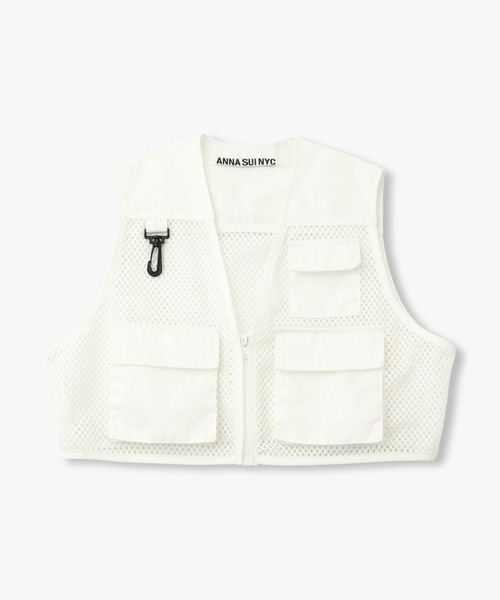 ANNA SUI NYC（アナ スイ エヌ ワイ シー）の「ANNA SUI NYC ショートフィッシングベスト（ベスト・レディース・ブラック/ホワイト/ベージュ・FREE）」の21枚目の写真