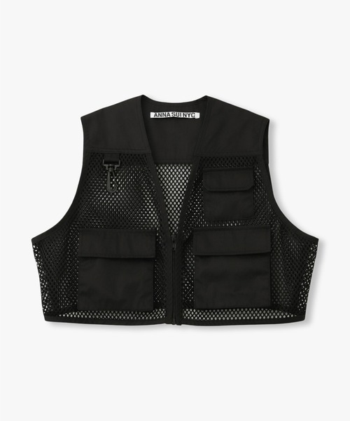 ANNA SUI NYC（アナ スイ エヌ ワイ シー）の「ANNA SUI NYC ショートフィッシングベスト（ベスト・レディース・ブラック/ホワイト/ベージュ・FREE）」の22枚目の写真