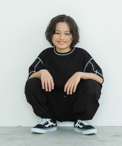 coca(coca)(コカ)の「キッズ パラシュートカーゴパンツ(カーゴパンツ・キッズ・ブラック/アイボリー/ピンク/カーキ・130/120/110/140)」の15枚目の写真