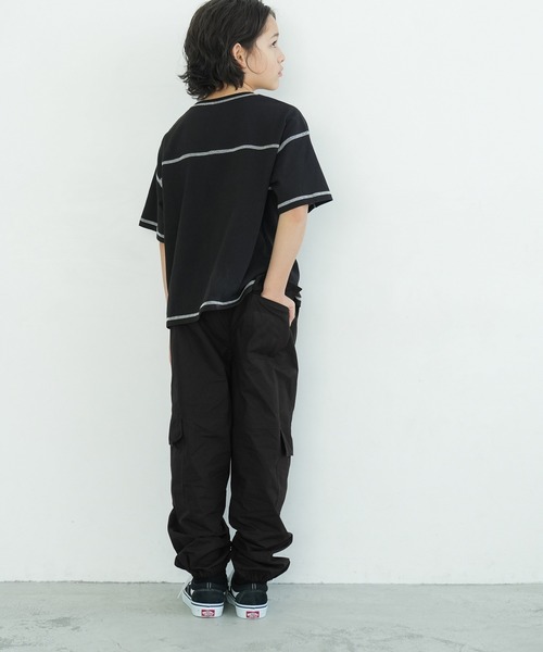 coca(coca)(コカ)の「キッズ パラシュートカーゴパンツ(カーゴパンツ・キッズ・ブラック/アイボリー/ピンク/カーキ・130/120/110/140)」の5枚目の写真