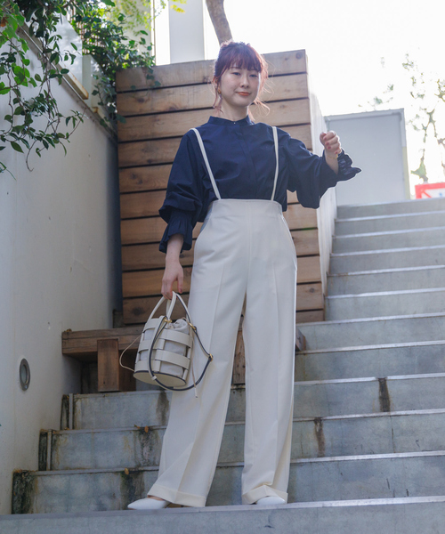 Rouge vif（ルージュヴィフ）の「【一部店舗限定】スリーブプリーツブラウス（シャツ/ブラウス・レディース・サックスブルー/ネイビー/ホワイト・フリー）」の11枚目の写真